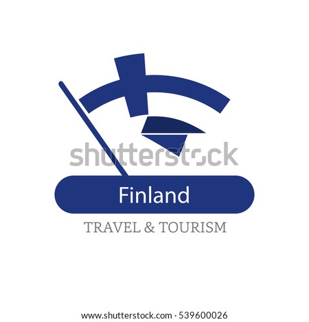 Finland The Travel Destination logo - Vector travel company logo design - Country Flag Travel and Tourism concept t shirt graphics - vector illustration
