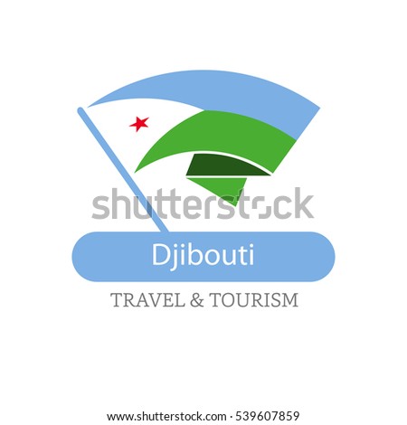 Djbouti  The Travel Destination logo - Vector travel company logo design - Country Flag Travel and Tourism concept t shirt graphics - vector illustration
