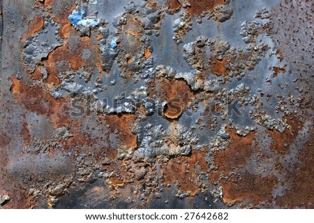Old and rusted metal plaque