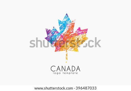 Maple leaf. Canada symbol logo. Canada logo.