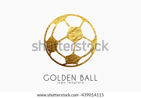 golden soccer ball. golden football. football logo. soccer logo