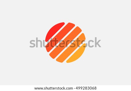 Sun logo design. Creative sun symbol. Line sun logo