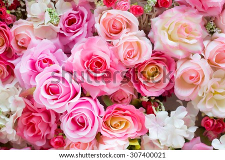 Similar – Image, Stock Photo Bouquet of pink roses in the planting area