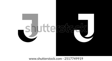 Letter J icon logo vector modern abstract business graphic isolated