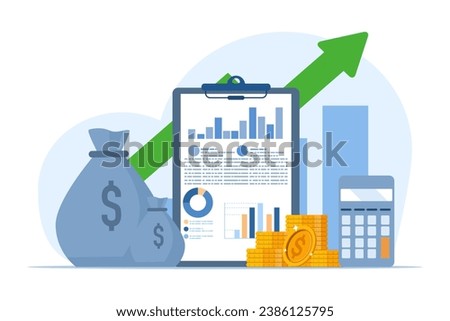 accounting or finance concept, data analysis, business plan and budget, analyst, accountant, economist, business team doing data analysis. flat vector illustration on white background.