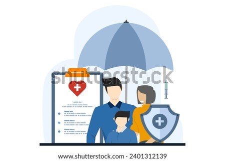 Health insurance concept explained through attractive visuals of co-pay, coverage, and deductible themes, featuring characters interacting with financial elements, flat vector illustration.