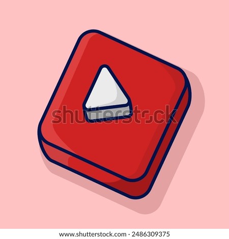 video multimedia player concept, Playback icon symbol design template, red round play button, video player template. starts audio playback. Play Design Templates online. web. vector illustration.