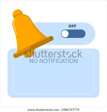 concept of turning off notification messages. do not disturb mode, silent profile on the device. Zero notification, modern graphic element for landing page, ui, etc. flat design vector illustration.