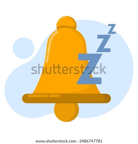 concept of turning off notification messages. do not disturb mode, silent profile on the device. Zero notification, modern graphic element for landing page, ui, etc. flat design vector illustration.