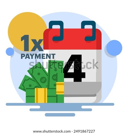 one time payment concept. Subscription Business Model with One Time Payment. App Membership Services Available on a Monthly Subscription Basis. modern graphic elements for ui, infographics, icons.