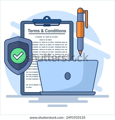 Concept of privacy policy terms, contract. sign legal documents, contracts or electronic agreements. Explore reading the terms and conditions of the contract. member agreements and agreements.