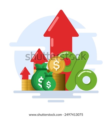 Financial analysis concept, handing over money for business investment, business financial investment, analyzing growth, site statistics, data information, statistics, digital marketing. vector.