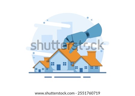 concept of choosing a new home based on budget, income, or lifestyle. think wisely, choose different house variants, Home affordability calculation. Flat vector illustration on background.