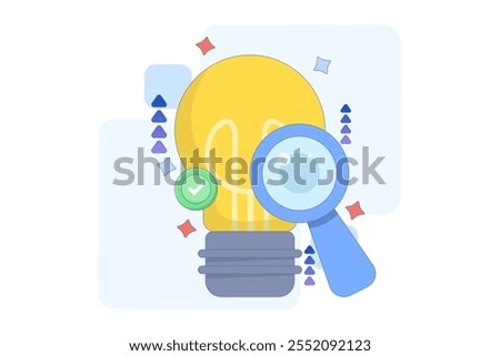 research concept. seeking ideas, solutions, inspiration, innovation and thinking. creativity. brainstorming and collective work. creative personality and finding solutions. company development.