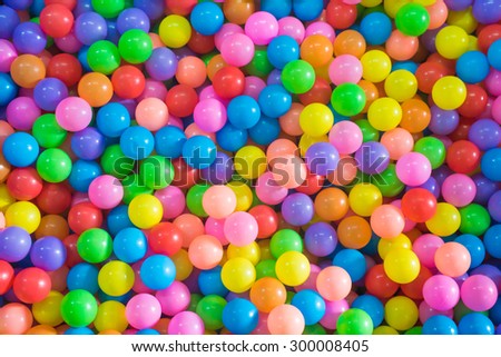 colorful ball, children\'s party, a games room, a box filled with small colored balls