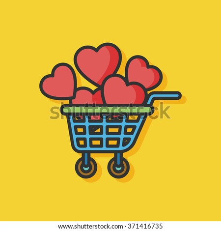 valentine's sale shopping cart icon