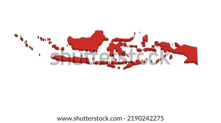 Isometric Indonesian maps  color template