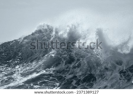 Similar – Image, Stock Photo Stormy Sea Waves on a Cold Autumn Morning Closeup