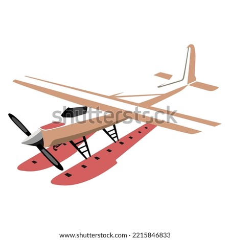 seaplane water plane vector with propeller plane homer alaska isolated illustration and vector old airplane fly for recreation jet water 