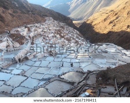 Salt mines or Las Salinas de Maras, Cusco. Foto stock © 