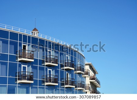 ZELENOGORSK, RUSSIA- AUGUST 16: Yacht club building at the Zelenogorsk on August 16, 2015. Zelenogorsk is one of the most popular resorts near Saint-Petersburg