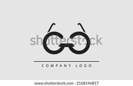 Minimalist G G Lettering Eyeglasses logo optics logo eyeclinic logo design