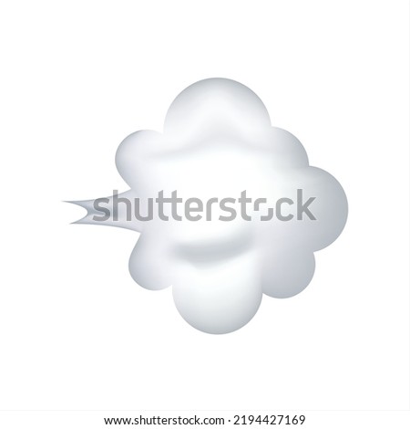 high quality Dashing Away Cloud icon logo symbol sign isolated 3d vector background chat comment Automobile Runner vector illustration Fast Steam reactions template emoji character message