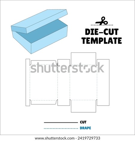 Box With Flip Lid Packaging Die Cut Template Design. 3D Mock Up. - Template Caixa de embalagem die corte modelo design. Scalloped Vertical Candy Box - Sweet - Doce - Chocolate
