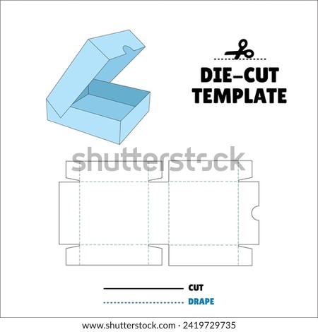 Box With Flip Lid Packaging Die Cut Template Design. 3D Mock Up. - Template Caixa de embalagem die corte modelo design. Scalloped Vertical Candy Box - Sweet - Doce - Chocolate
