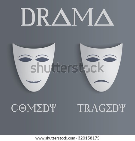 Illustration of comedy and tragedy masks