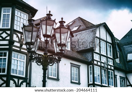 Traditional German timber frame houses