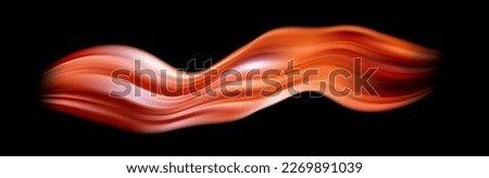 Flames of a burning fire. Plasma flamethrower burning ignition. Start red energy river. Red hair bun. Colorful flow fire brushstroke. Wave sea isolated realistic liquid paint ink Vector illustration