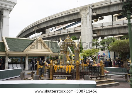 Six Day after bomb explosion in Ratchaprasong Intersection Bangkok, Thailand. Explosion on August 17, 2015 at 6:55PM, Killing 23 people in the area.