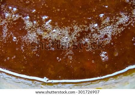 Texture is very good boiling yellow apricot jam