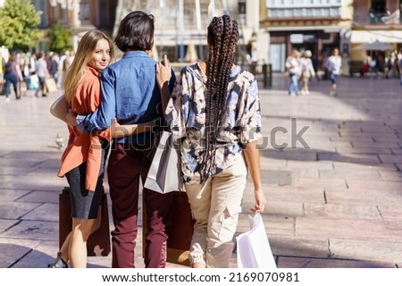 Similar – Image, Stock Photo Anonymous lady walking American Cocker Spaniel on leash