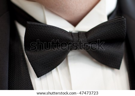 man wearing bow tie