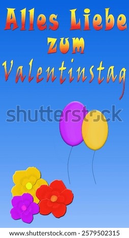 Image, Stock Photo Love balloon against blue sky