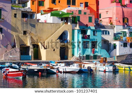 Italy - Procida, beautiful island in the mediterranean sea, naples