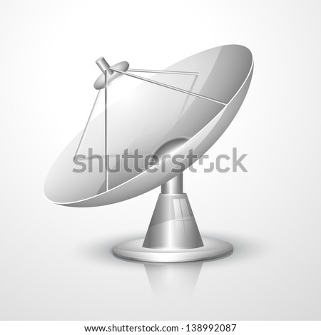 vector illustration of radar dish