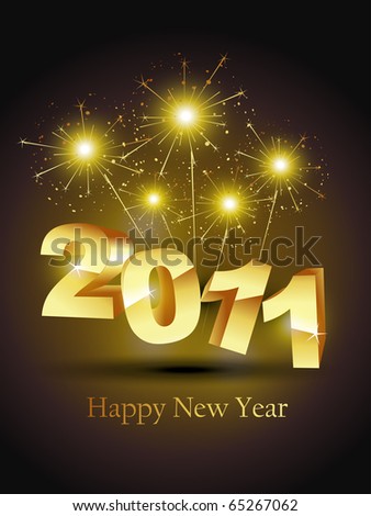 Vector New Year Stylish Golden Color Design - 65267062 : Shutterstock