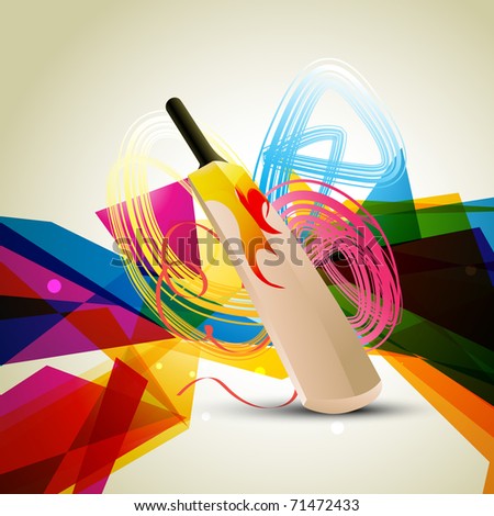 colorful abstract cricket background design