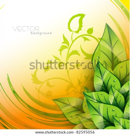 vector leaf design background illustration