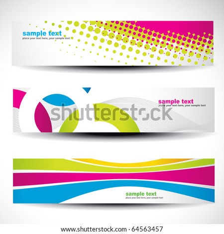 abstract header vector set 1