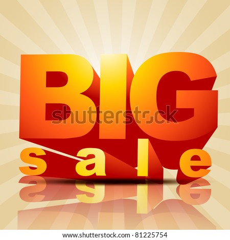 vector big sale poster style background