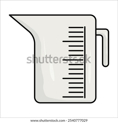 measuring container is a volume measuring instrument, for samples of liquid materials with low accuracy