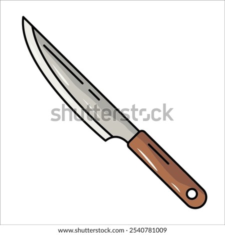 A knife is a tool used to cut objects, which consists of two main parts, namely the blade and the handle. The knife blade is made of flat metal with sharp edges, called the blade.