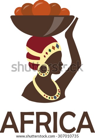 African Woman Logo Stock Vector Illustration 307010735 : Shutterstock