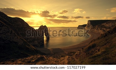 Nature beauty of Jurassic coast in Dorset England, world nature heritage