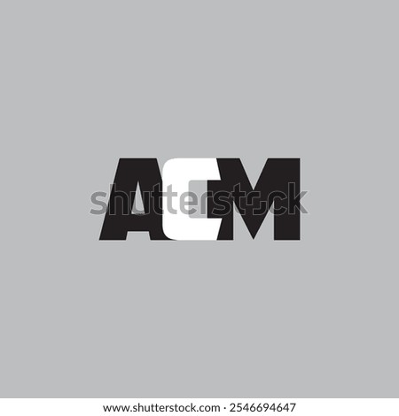 acm Logo. Vector Graphic Branding Letter Element.