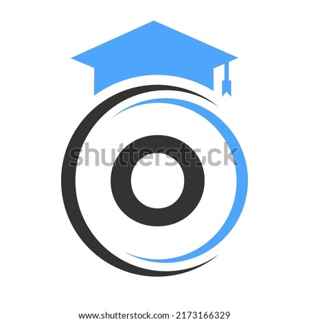Letter O Education Logo Template. Education Logotype Concept With Alphabet O Vector Element Foto stock © 
